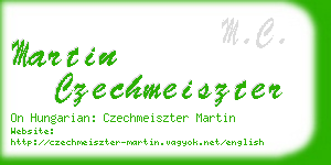 martin czechmeiszter business card